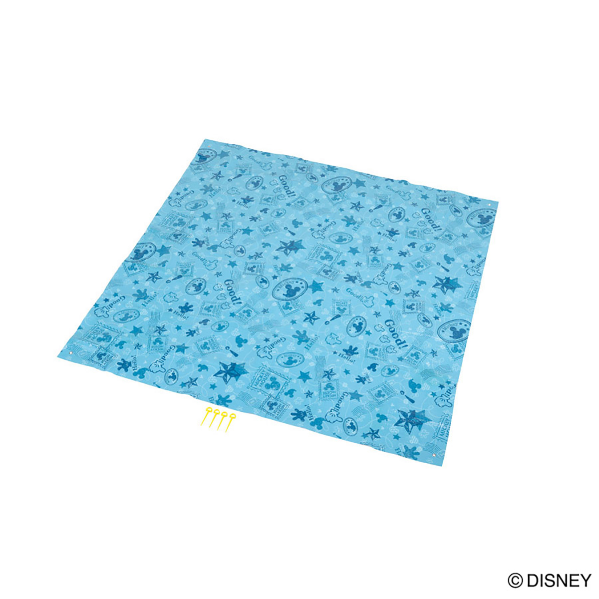 ディズニー クッションレジャーシート180 180cm ミッキーマウス 切手 キャプテンスタッグ公式オンラインストア