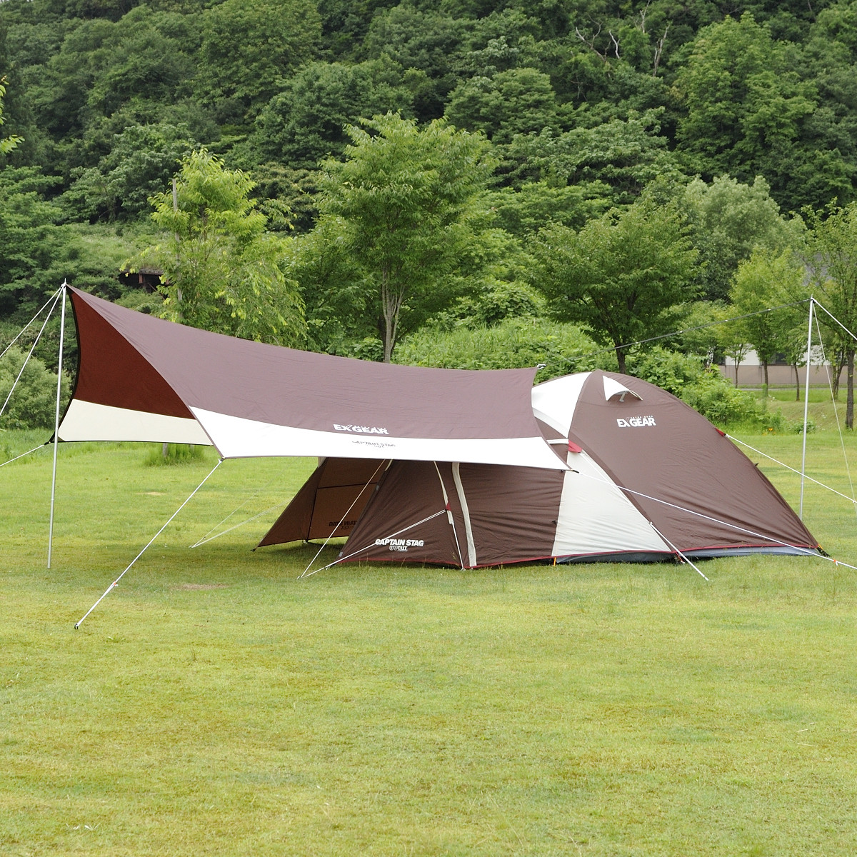 大勧め キャプテンスタッグ キャンプ テント エクスギア スクリーン ツールーム ドームUA-21